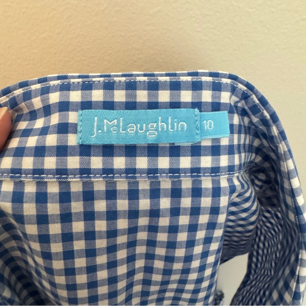 J. Mclaughlin Checkered Button Down Sleeveless To… - image 3